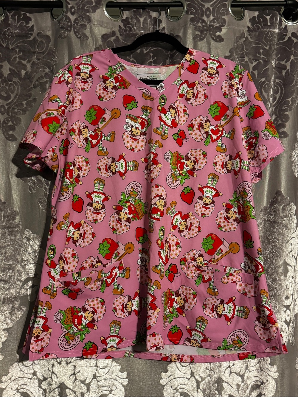 Strawberry Shortcake Pink Printed Short Sleeve Top Size XL